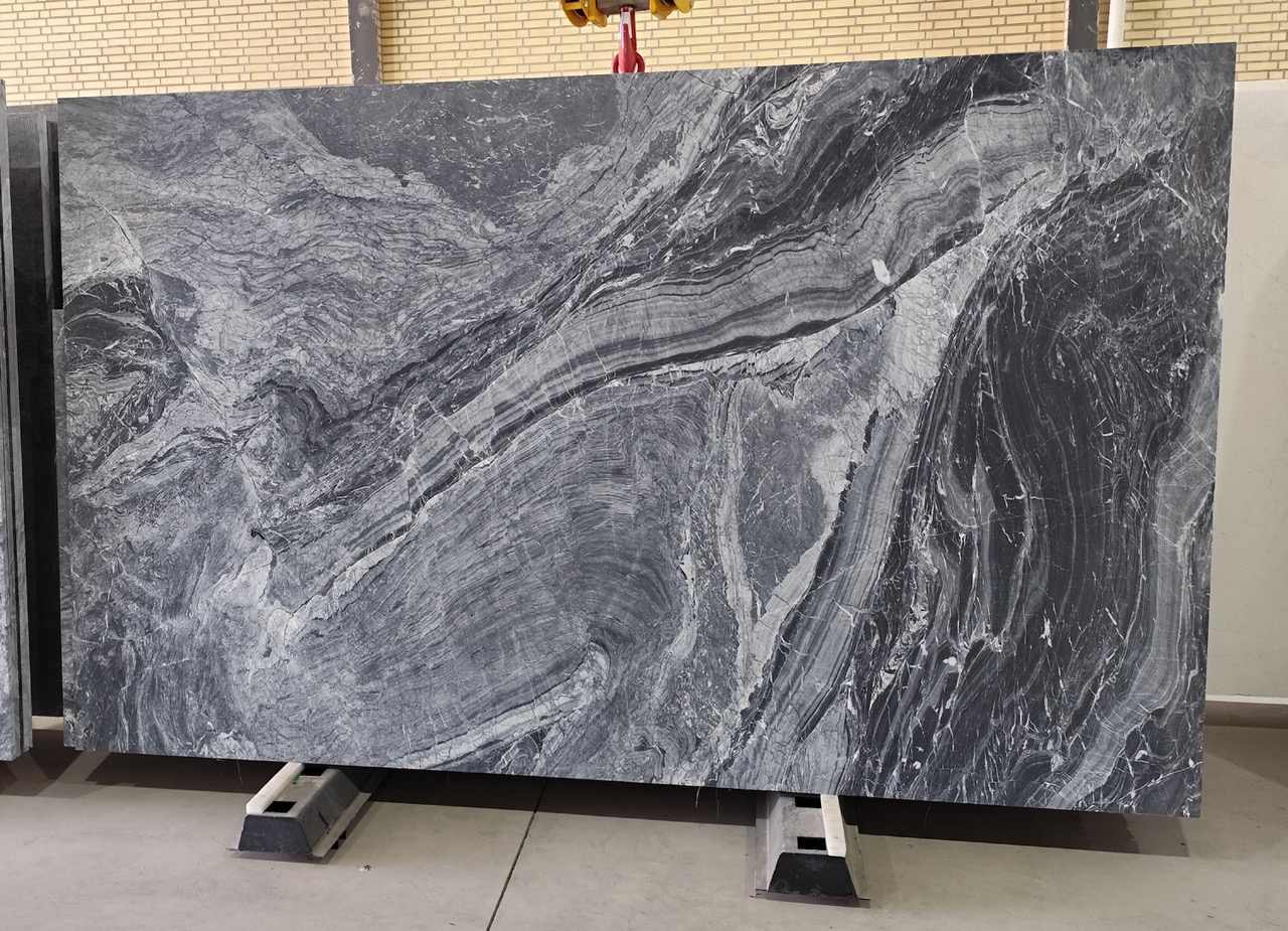 Crystal Marble: Black Crystal Slab