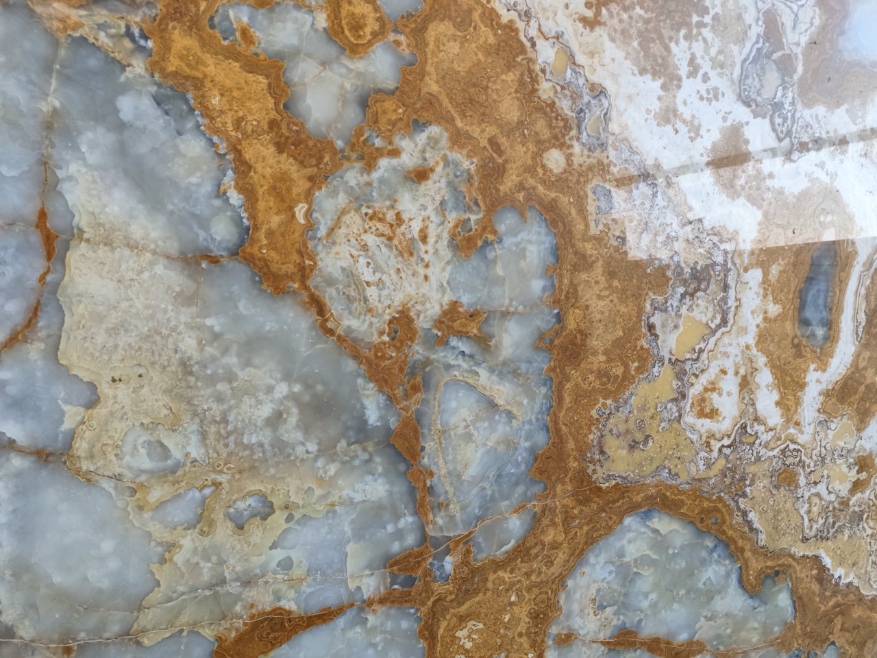 Onyx Marble collection with rare translucency and colorful banding